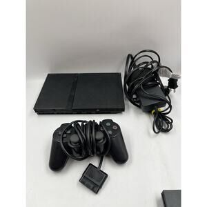 Sony PlayStation 2 PS2 Slim Console Controller + AC Cord - Tested